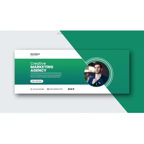 Digital marketing facebook cover and web banner template