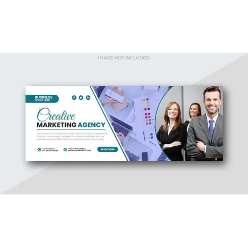 Digital marketing facebook cover and web banner template