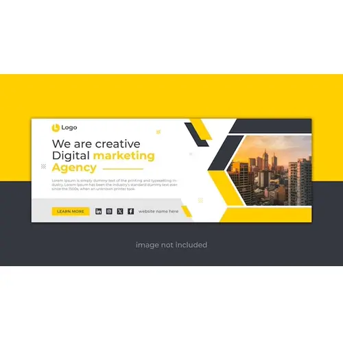 Digital marketing facebook cover and web banner template