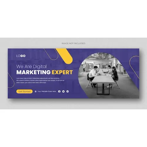 Digital marketing facebook cover web banner template