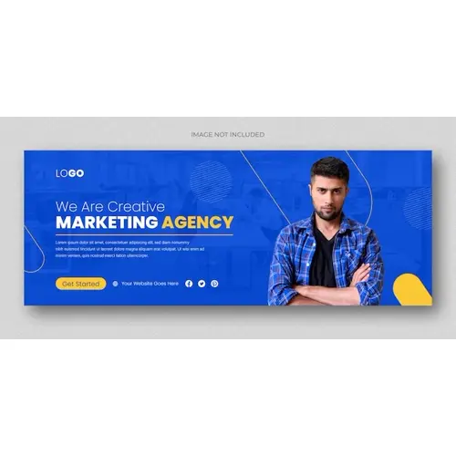 Digital marketing facebook cover web banner template