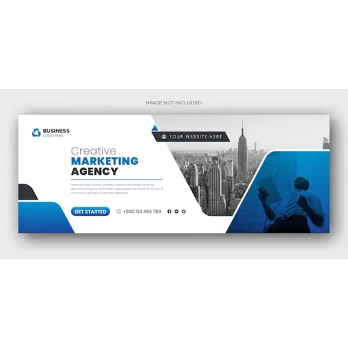 Digital marketing facebook cover web banner template