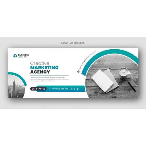 Digital marketing facebook cover web banner template