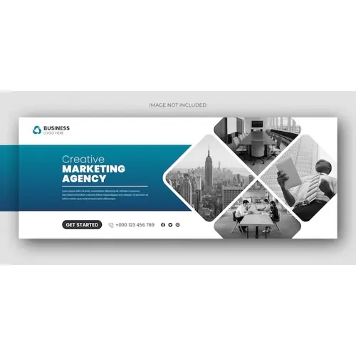 Digital marketing facebook cover web banner template
