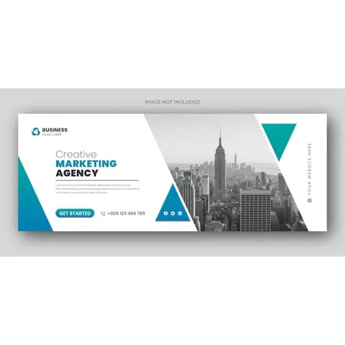 Digital marketing facebook cover web banner template