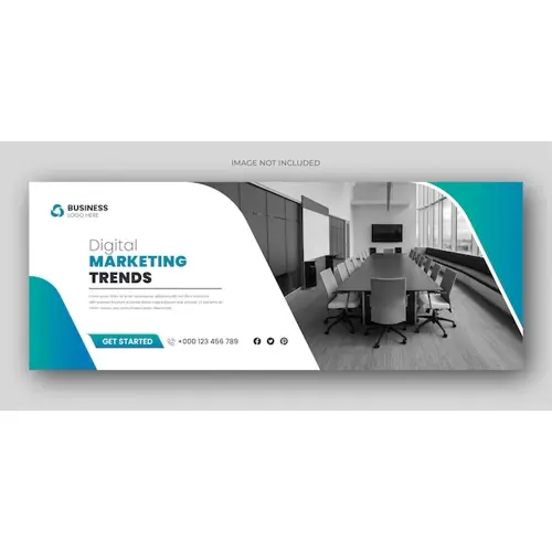 Digital marketing facebook cover web banner template