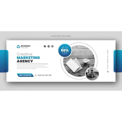 Digital marketing facebook cover web banner template