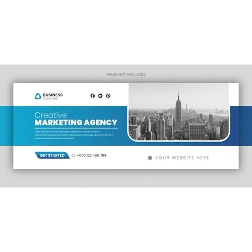 Digital marketing facebook cover web banner template