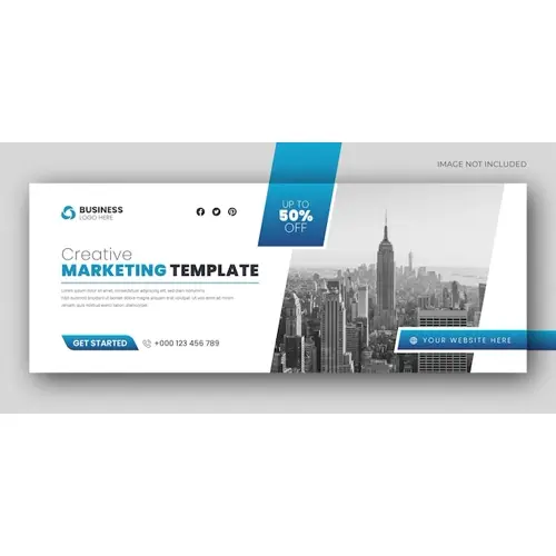 Digital marketing facebook cover web banner template