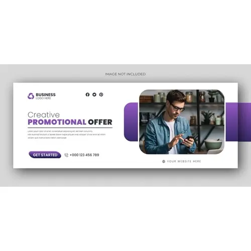Digital marketing facebook cover web banner template