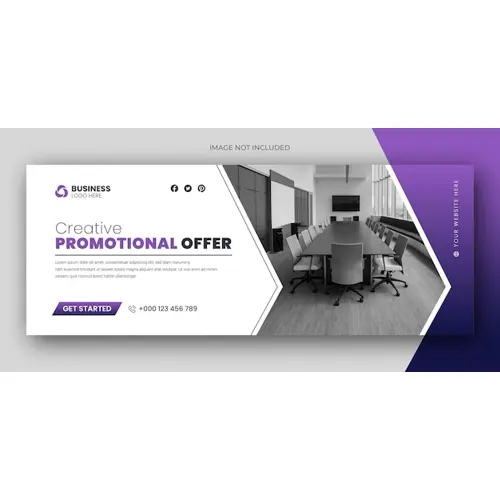Digital marketing facebook cover web banner template
