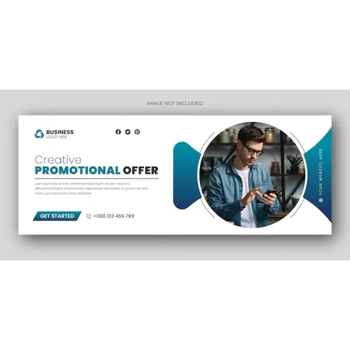 Digital marketing facebook cover web banner template