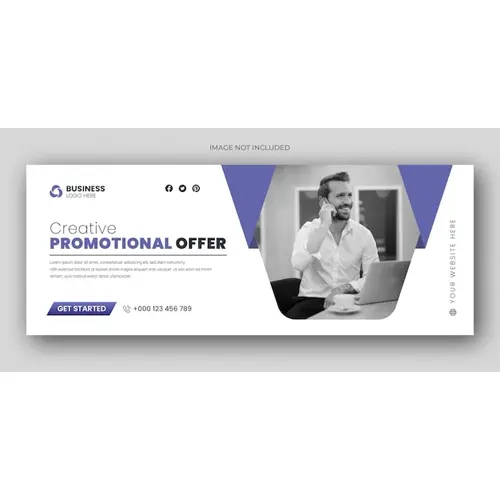 Digital marketing facebook cover web banner template