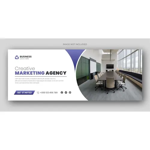 Digital marketing facebook cover web banner template