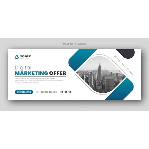 Digital marketing facebook cover web banner template
