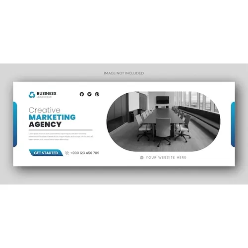 Digital marketing facebook cover web banner template