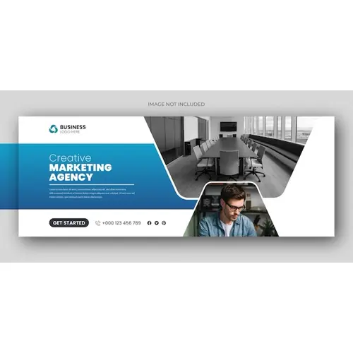 Digital marketing facebook cover web banner template