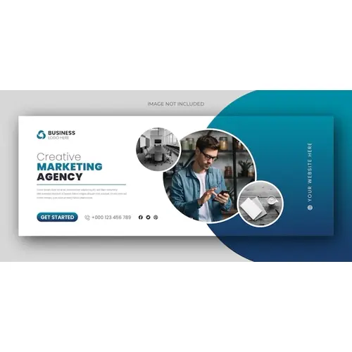 Digital marketing facebook cover web banner template