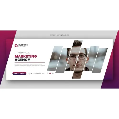 Digital marketing facebook cover web banner template
