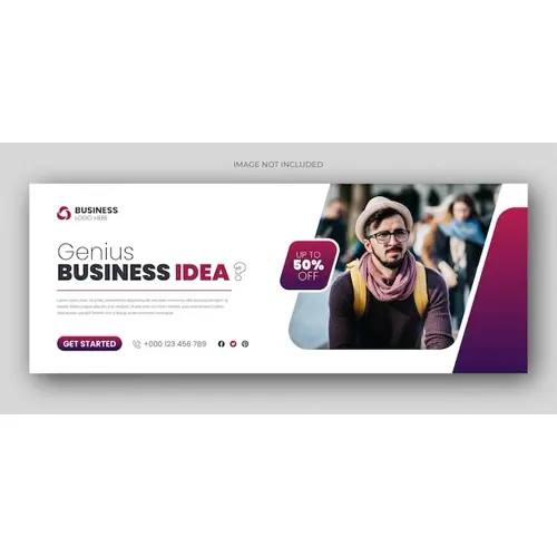 Digital marketing facebook cover web banner template