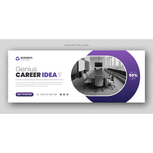 Digital marketing facebook cover web banner template