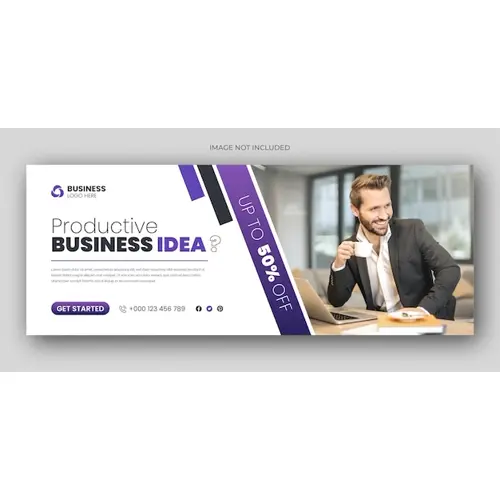Digital marketing facebook cover web banner template