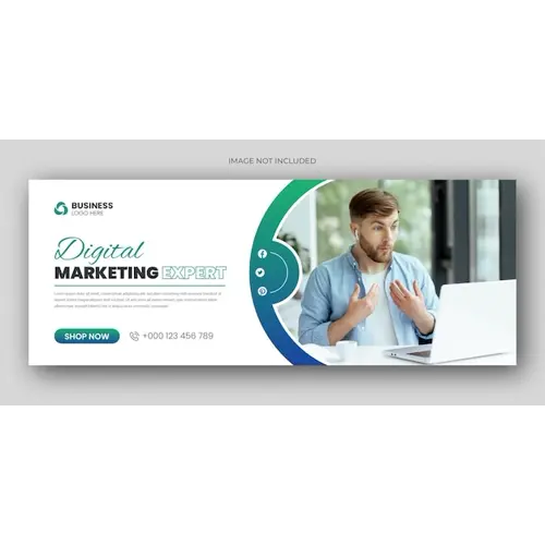 Digital marketing facebook cover web banner template
