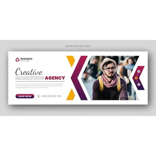 Digital marketing facebook cover web banner template