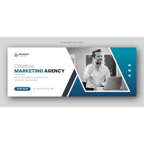 Digital marketing facebook cover web banner template