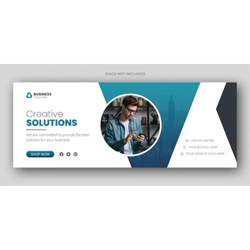Digital marketing facebook cover web banner template