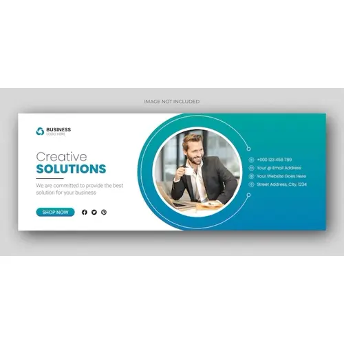 Digital marketing facebook cover web banner template