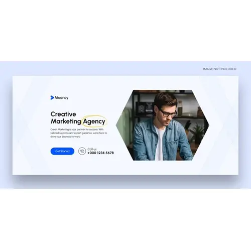 Digital marketing facebook cover web banner template