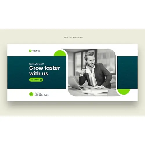 Digital marketing facebook cover web banner template