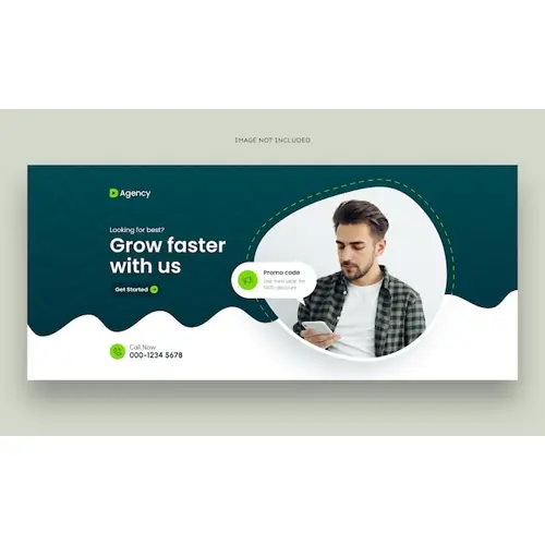Digital marketing facebook cover web banner template