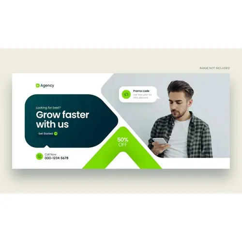 Digital marketing facebook cover web banner template