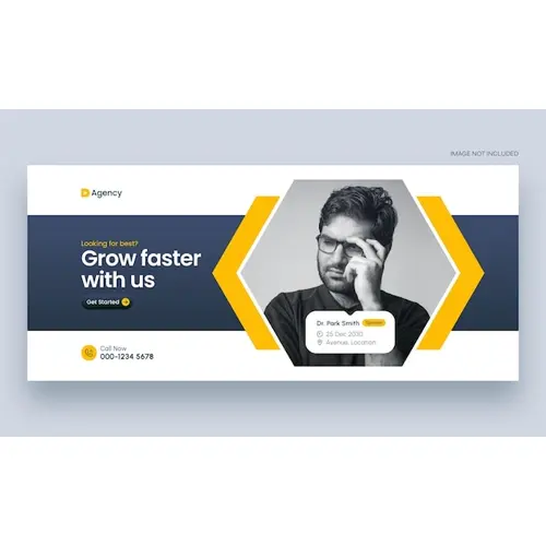 Digital marketing facebook cover web banner template