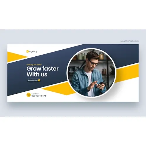 Digital marketing facebook cover web banner template
