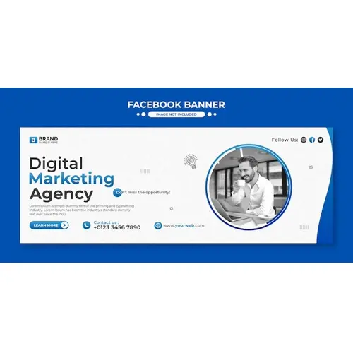 Digital marketing facebook cover and web banner template