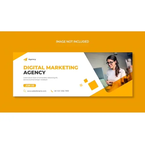 Digital marketing facebook cover and web banner template