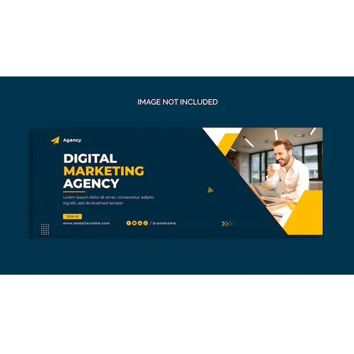 Digital marketing facebook cover and web banner template