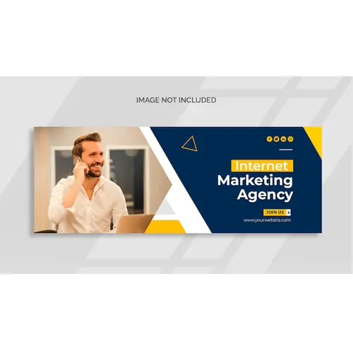 Digital marketing facebook cover and web banner template