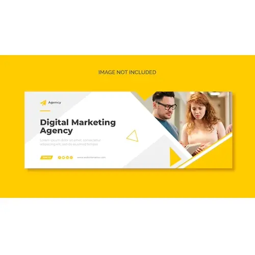 Digital marketing facebook cover and web banner template