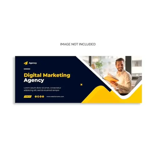 Digital marketing facebook cover and web banner template