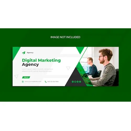 Digital marketing facebook cover and web banner template