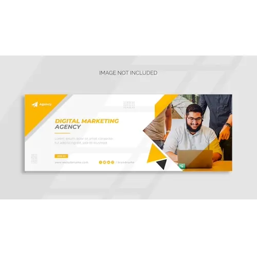 Digital marketing facebook cover and web banner template