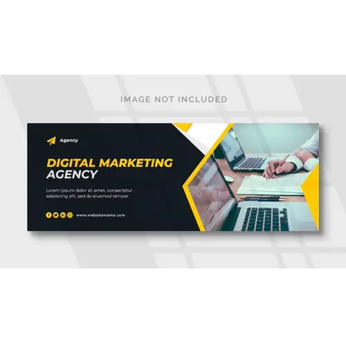 Digital marketing Facebook cover and web banner template