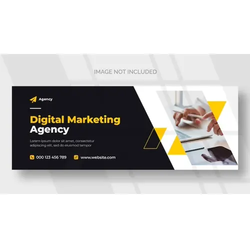 Digital marketing Facebook cover and web banner template