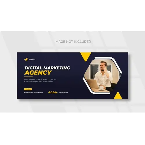 Digital marketing Facebook cover and web banner template