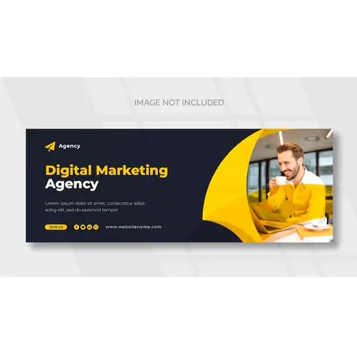 Digital marketing Facebook cover and web banner template