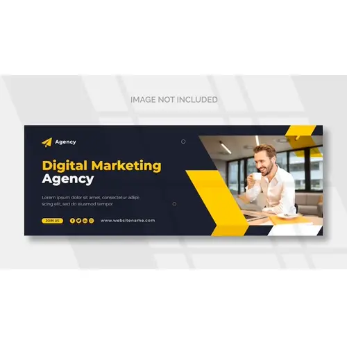 Digital marketing Facebook cover and web banner template
